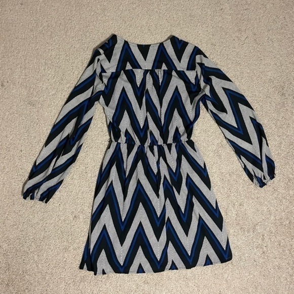 Geometric Blue Grey and black Mini dress size Small - Picture 6 of 12